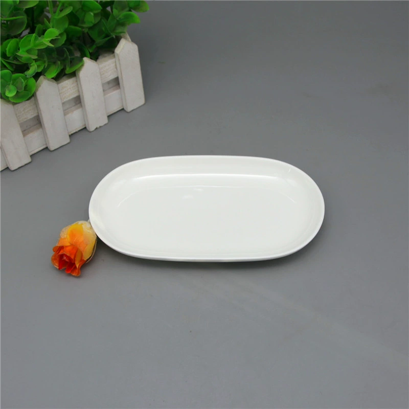 Leg Tangshan Bone Porcelain Pure White Ceramics Towel 6.3 Oval Towel Tun Hotel restaurant can be determined