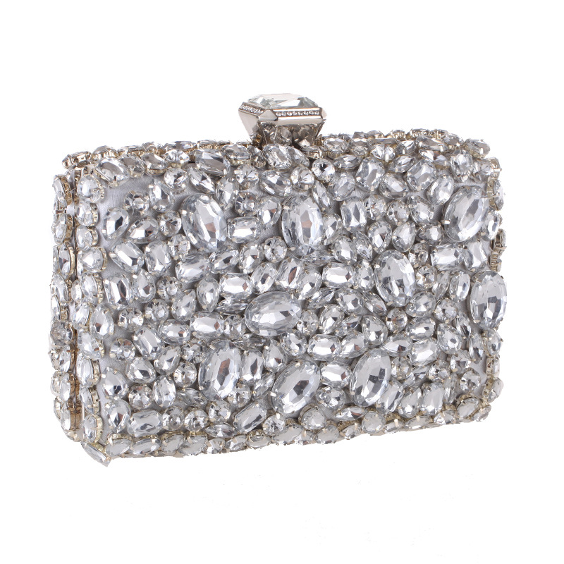 Acrylic Diamond-encrusted Evening Bag With One-handed Banquet Handbag display picture 9