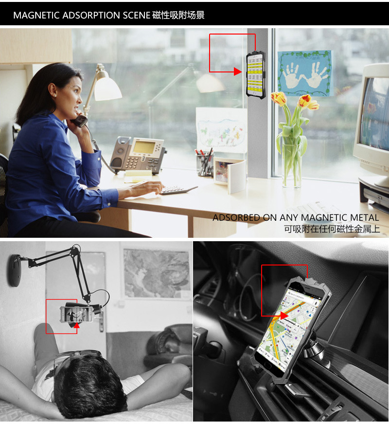 SIMON THOR Magnetic Bracket Aviation Aluminum Alloy Shockproof Armor Metal Case Cover for Samsung Galaxy Note 8