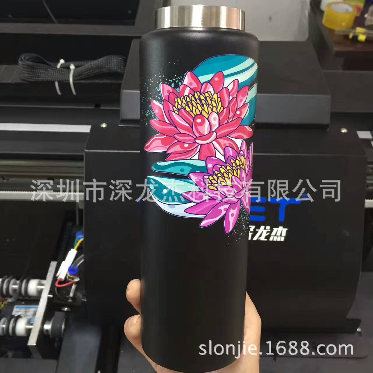 烤漆保温杯上彩印照片图案文字的设备