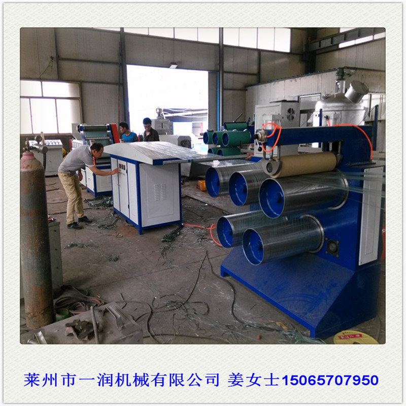 塑料扁丝机 PPPE遮阳网防尘网土工布抽丝拉丝卷丝生产线