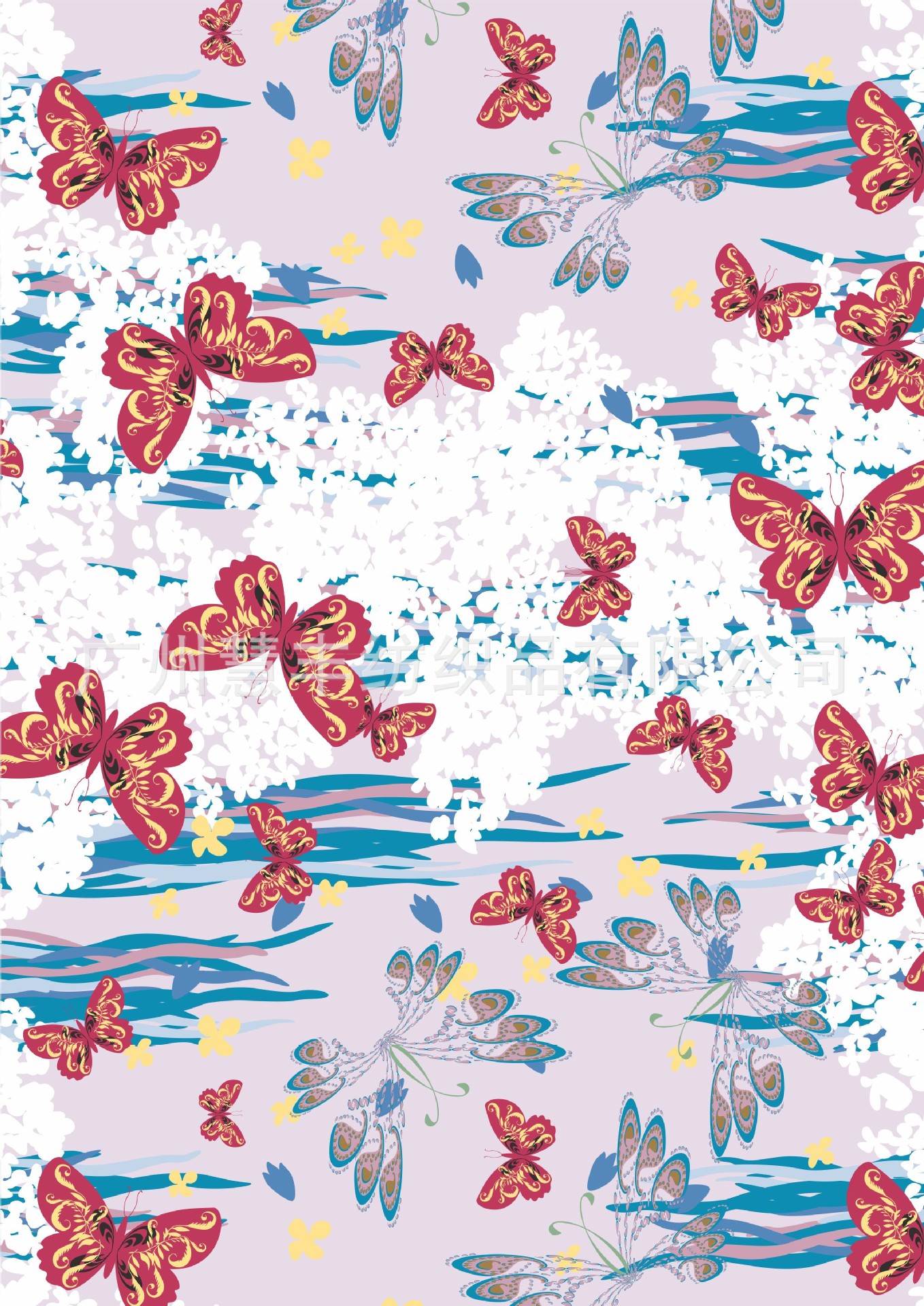 数码直喷印花厂加工 苎麻印花布匹 斜纹平纹小碎花布