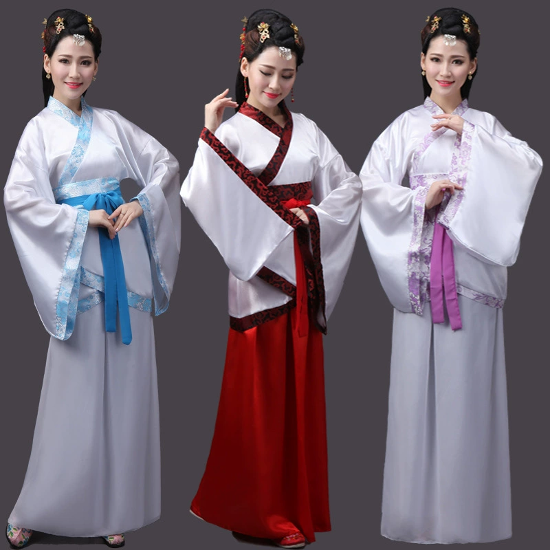 Ежегодная конференционная костюм Female Tang костюм Hanfu обыкновенная одинарная и двойная повивка, юбка для выступления взрослого подарка выпускной