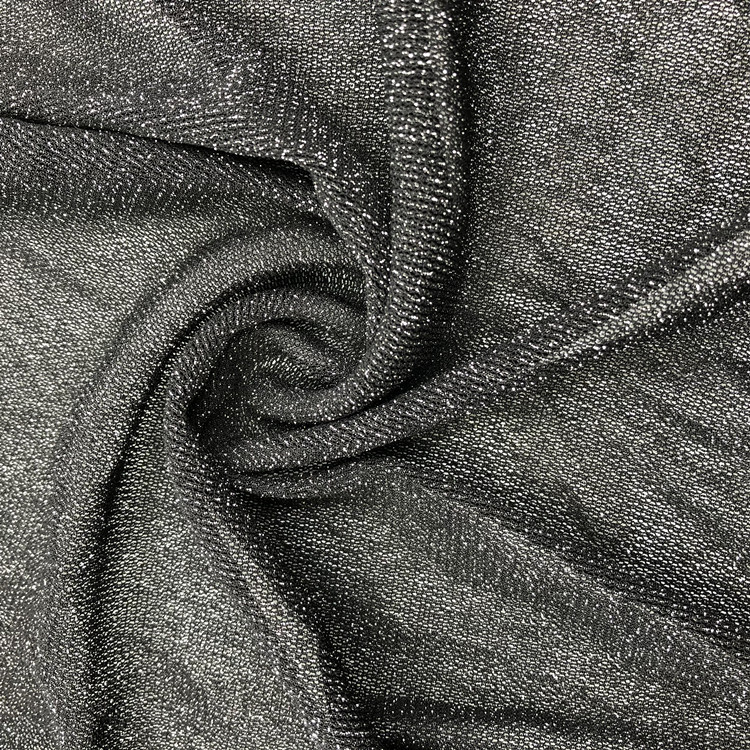 厂家直销 锦氨银线网布 高品质弹力 氨纶面料闪光 情趣内衣布批发