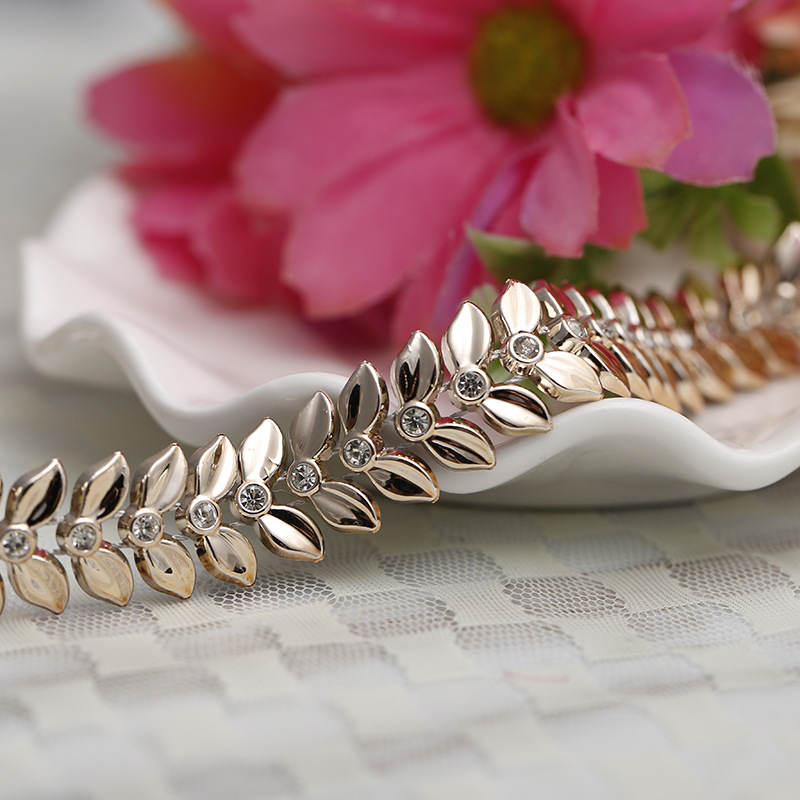 厂家批发女士鞋服头箍发夹钻饰UV电镀连线珠加水钻配件闪亮装饰