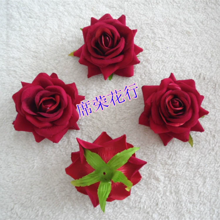 8cm simulation big roll rose silk cloth flower head flowers DIY bottomless support shoes hat wedding jewelry