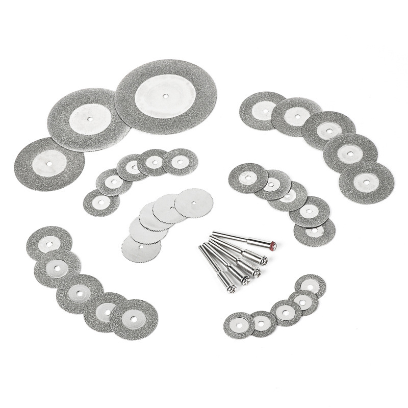 跨境38pc金刚砂锯片金刚石切割片玉石玻璃陶瓷切割片电磨配件套装