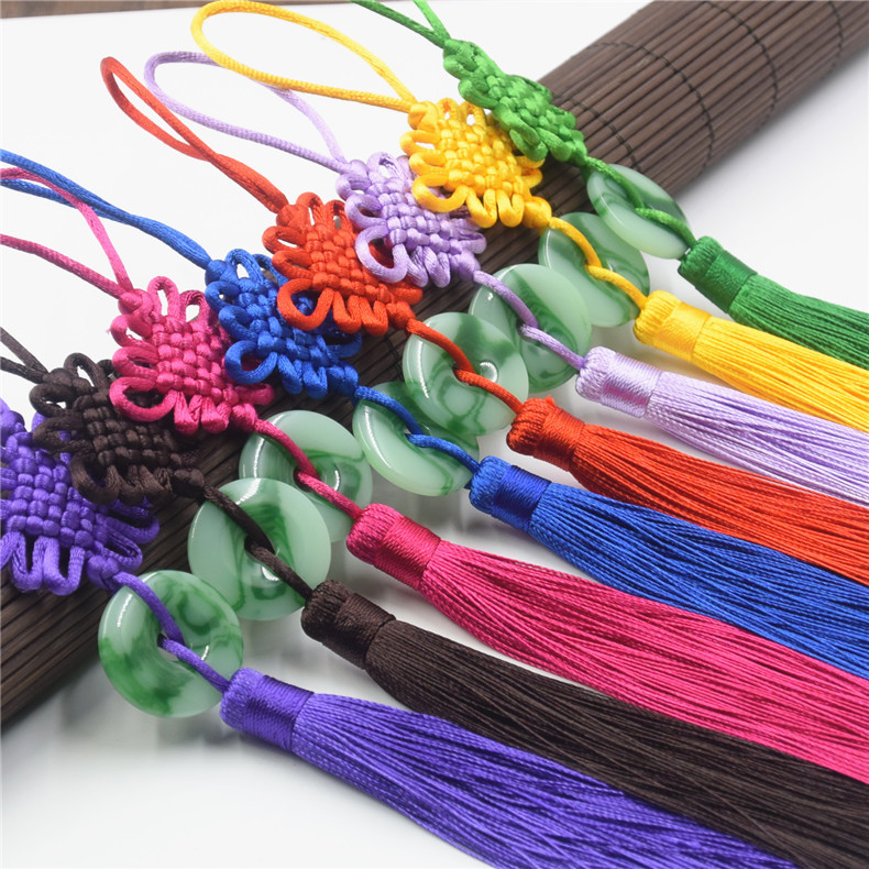 小号玉片中国结仿玉佩挂件送老外特色礼品平安扣中国风小挂饰批发