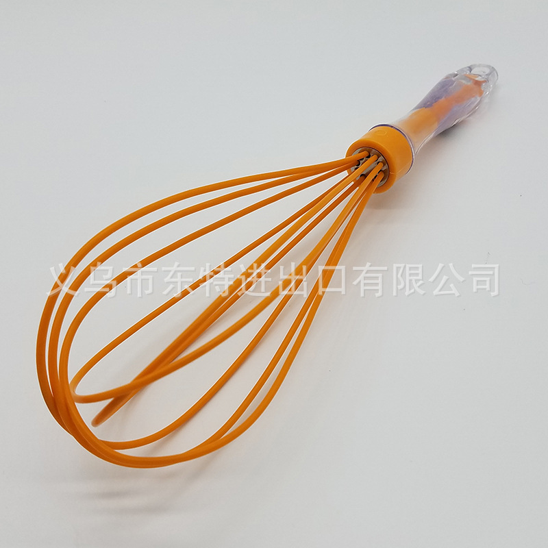 Wholesale of kitchen tools such as baking cake egg beaters and dough mixers, crystal handles, and silicone egg beaters detail image 7
