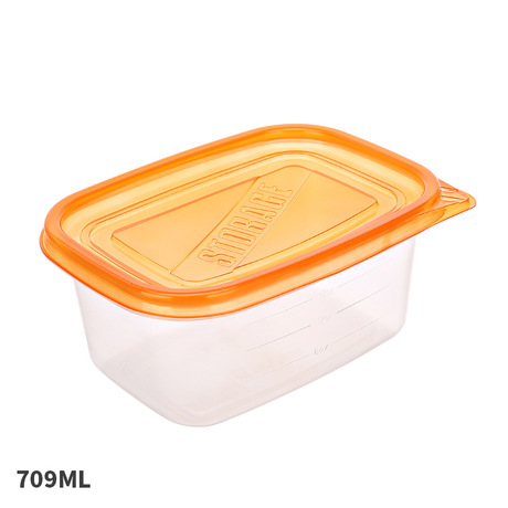 màu sắc tại chỗ 709ml hộp ăn trưa dùng một lần đóng gói hộp mực bìa nắp crisper hình chữ nhật takeout cấp thức ăn nhanh Bếp dùng một lần
