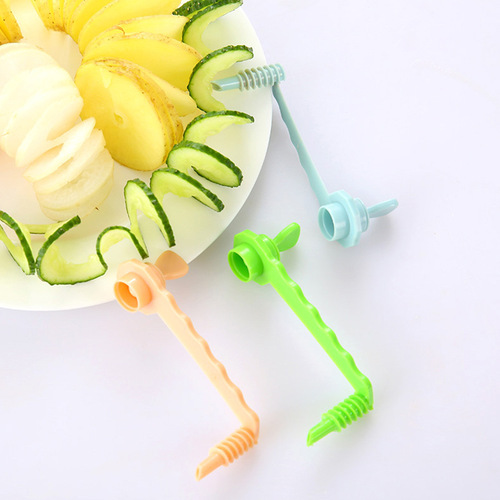Nordic style kitchen creative rotating manual flower roll fruit and vegetable roll slicer spiral roll slicer