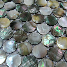 貝殼廠 黑蝶貝圓形網拼 江西貝殼裝飾材料 貝殼馬賽克 貝殼裝飾板