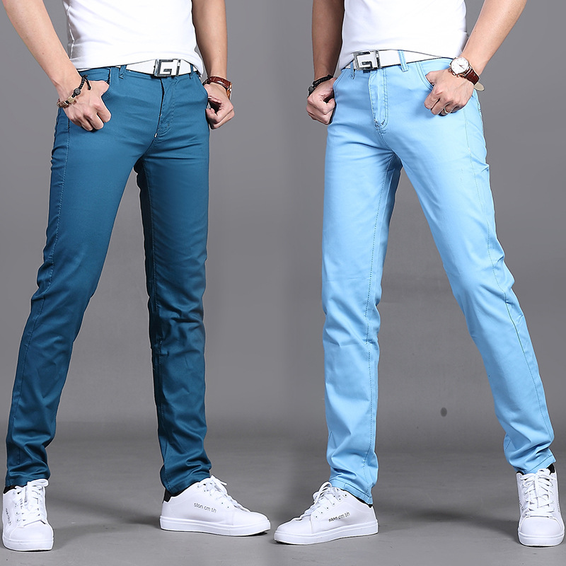 2017 primavera y otoño nuevos pantalones casuales de los hombres pantalones largos rectos delgados pantalones de los hombres jóvenes ropa de los hombres de moda al por mayor