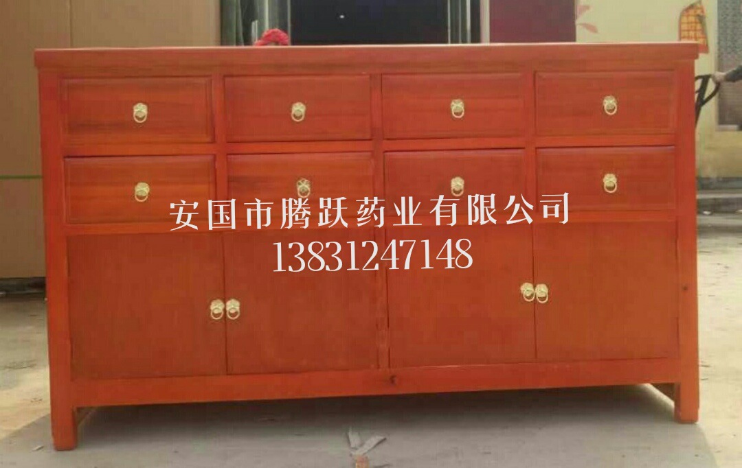 Chinese Medicine Dispensing Counter Cabinet 1500x650x900cm Camphor Pine Wood New Chinese Style Pharmacy Operation Table overview