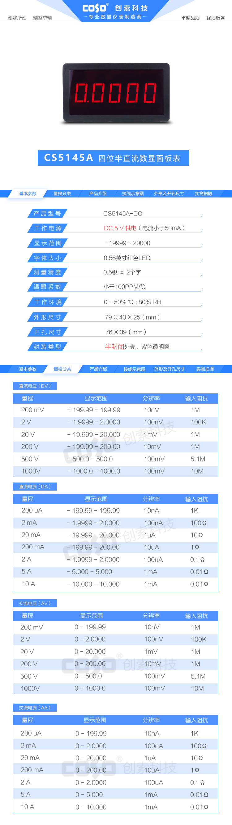 BF基本参数量程