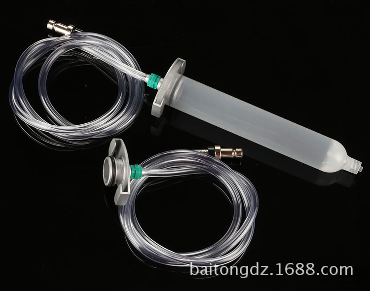 日式点胶机针筒转接头适配器胶筒连接器 10/30/55/70cc两头金属