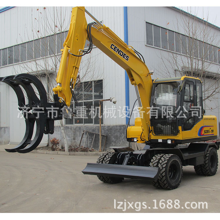 轮式抓木机 型号多 95轮式挖掘机 加装卷扬机 换夹木器