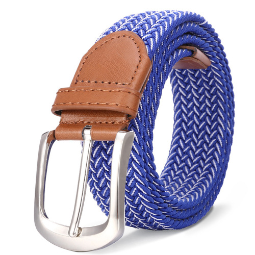Men's and women's belts, woven belts, stretch canvas pin buckle belts, versatile, universal, casual, drop shipping