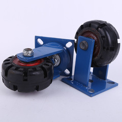 批發6寸橡膠加重腳輪載重高500kg8寸鐵芯加厚支架萬向輪超重輪子