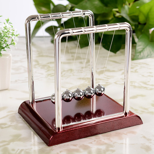 Energy Conservation Physics Newton's Pendulum Square Large, Medium and Small 3 Elastic Ball Model Ornaments New and Unique Gifts