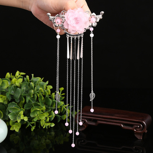 chinese hanfu hair accessory for girls Classic hairpin hairpin hair comb antique hairpin ancient hairpin ancient step shake tassel ancient headdress female Chinese Hanfu nationality dress