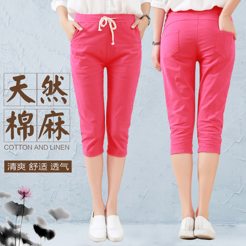 Pentalon été en Coton et lin - Ref 3434433 Image 1