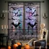 Halloween curtain ghost festival door curtains edited lace spider web bat curtain 40x84 inch ghost festival