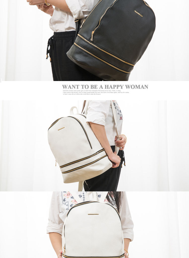 new trend small backpack soft zipper backpack Korean fashion allmatch womens bag wholesalepicture4