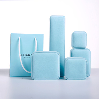 高档包装盒定做印logo 绒布珠宝首饰盒 新款耳钉戒指盒 项链盒