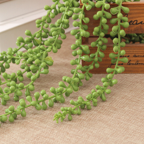 Artificial Flower Wholesale Market Lover's Tears Rattan Plastic Artificial Flower Bouquet Artificial Succulent Creative Wall Decoration