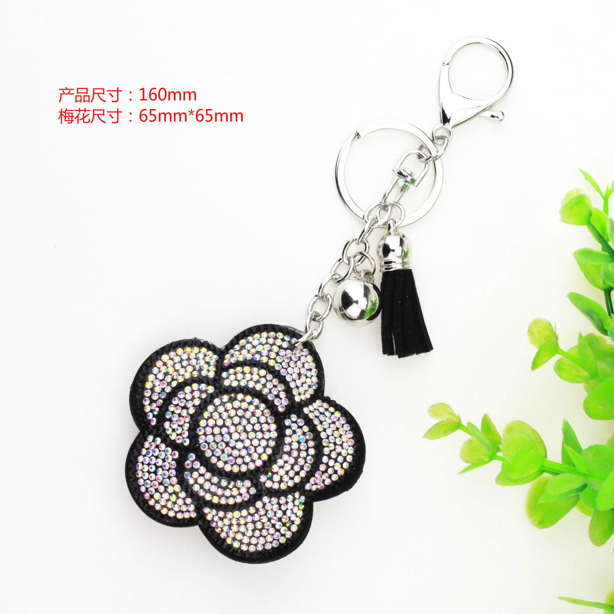 35g Weight Keychain Classification 1 Piece Quantity Daily Occasion Flannel Material Flower Pattern Women's Gender Glam, Cute Style Glam Cute Flower Flannel Women's Keychain 无