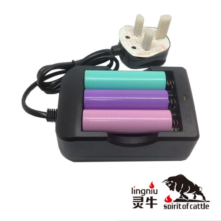 18650英规3槽 CE FCC认证 4.25V1A 16650电池充电器  工厂直供