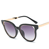 Fashionable sunglasses, metal glasses solar-powered, city style, cat's eye, wholesale