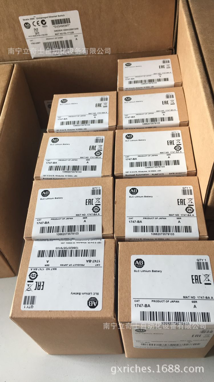 供应全新原装正品美国AB罗克韦尔PLC专用锂电池1747-BA