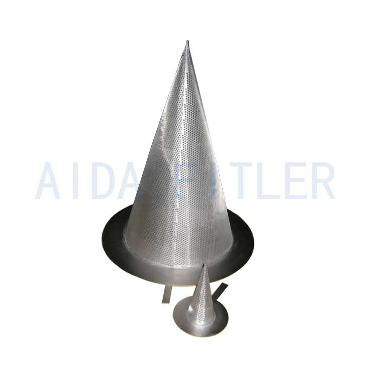 304不锈钢锥形过滤器 锥形烧结网漏斗过滤网 临时锥形过滤筒