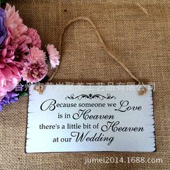 Batch Wood Craft Wall Decorations, Rectangular Wooden Wedding Hanging Plaques