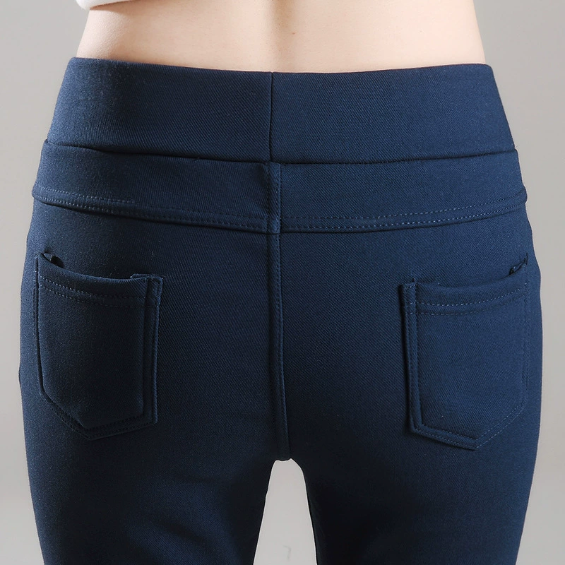 Warm leggings, elastic black trousers, high waist, tight, Korean style