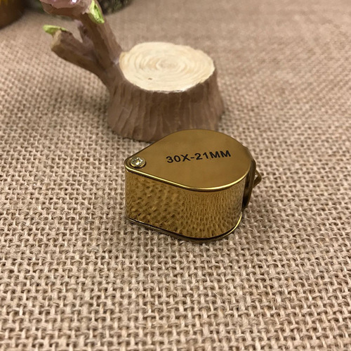 Jinghui Factory Direct Sales 30x21 Jewelry Appraisal Magnifying Glass Silver Dollar Jade Calligraphy and Painting Printing Supplies Titanium Gold Plating