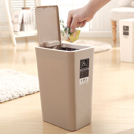 thùng chứa rác nhà tắm nhà bếp nhựa nhấn tùy chỉnh sáng tạo thùng rác thùng nắp bán buôn Thùng rác