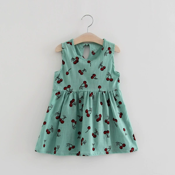 666 cotton and linen-green cherry
