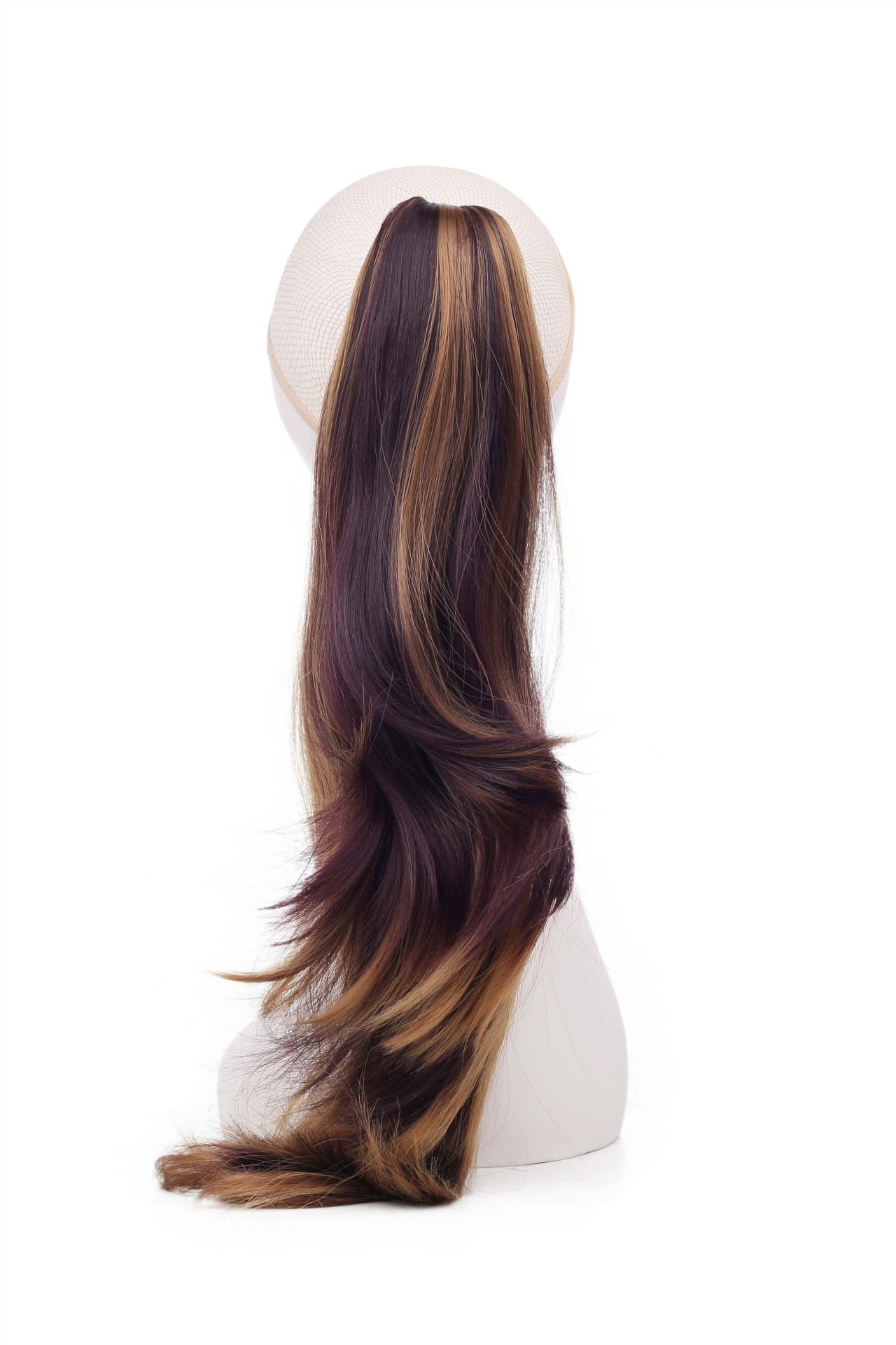 H021 púrpura amarillo cola de caballo europea y americana moda damas