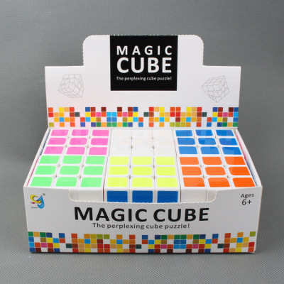 厂家直销国骏新结构H823三阶圆角竞速智力魔方四色混装六只盒装|ms