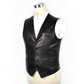 男式真皮皮衣;男式休闲裤;毛领