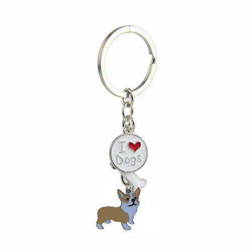Supply cross-border e-commerce creative metal keychain pet keychain I DOG series key chain car pendant