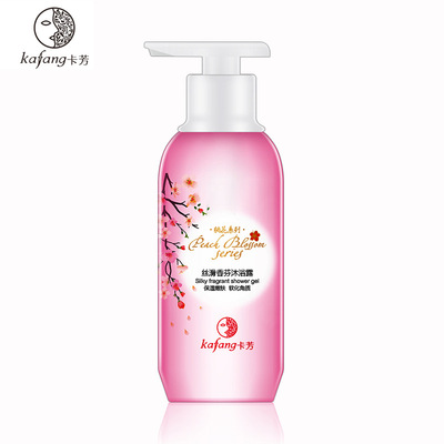 卡芳桃花香氛沐浴露300ml 晒后修护保湿补水去鸡皮收毛孔去角质