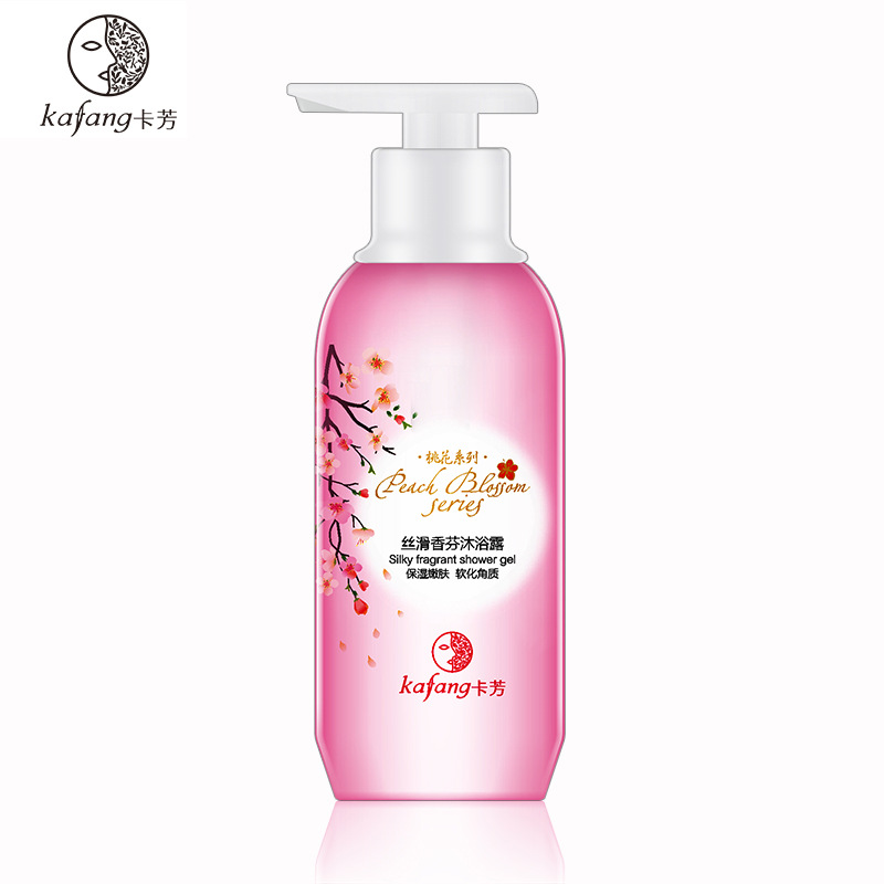 卡芳桃花香氛沐浴露300ml 晒后修护保湿补水去鸡皮收毛孔去角质