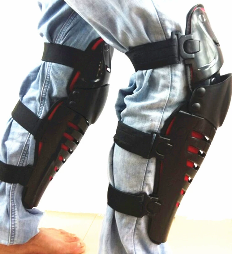 Защитное снаряжение для мотоцикла Baishengxin SX024 с подвижными соединениями, защитой ног от падения, защитой коленей для езды по бездорожью и защитой от столкновений.