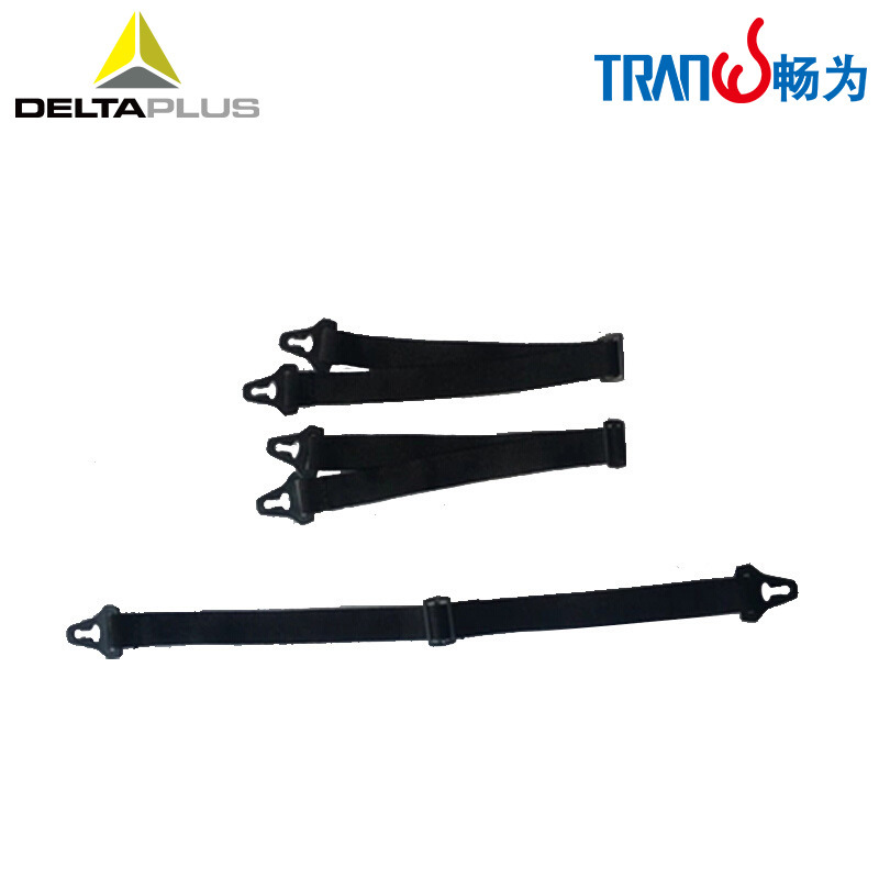 代尔塔 102021 安全帽下颚带加防护托  黑色 可调节式（1只装）