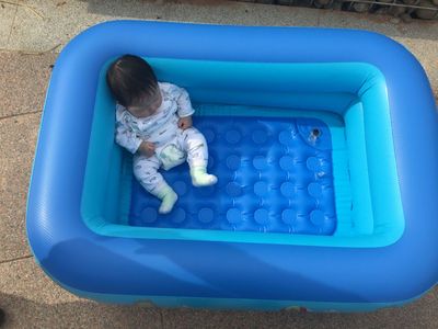 120cm两层小孩游泳池儿童宝宝充气水池/婴幼儿洗澡盆 充气游泳池|ru
