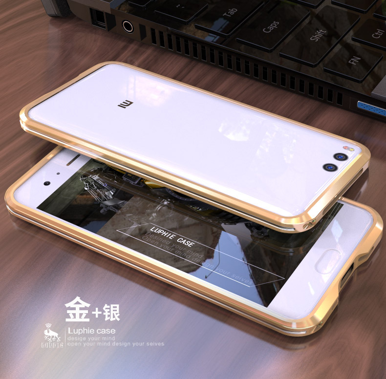 Luphie Bicolor Blade Sword Slim Light Aluminum Bumper Metal Shell Case for Xiaomi Mi 6